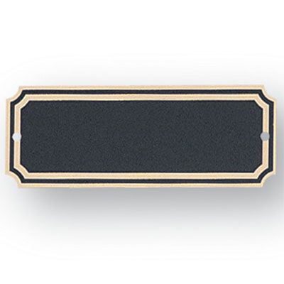 1-1/2 x 4 Inch Black Screen Plate with Gold Trim