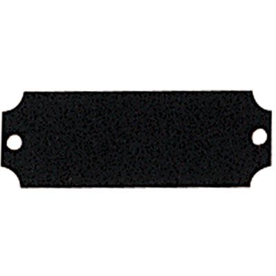 2-1/2 x 7/8 Inch Black  Plate with Notched Corners