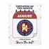 1-1/8 Inch August Employee of the Month Enameled Lapel Pin