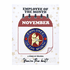 1-1/8 Inch October Employee of the Month Enameled Lapel Pin