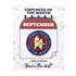 1-1/8 Inch September Employee of the Month Enameled Lapel Pin 