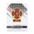 1-3/4 Inch "First In, Last Out" Firefighter Maltese Cross Fire Shield Soft Epoxy Enameled Carded Lapel Pin