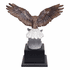 14 Inch Hand Painted "Excellence In Service" U.S. Army Eagle with Army Shield Emblem on a Black Wood Base