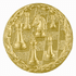 2 Inch Round 3D Stamped Chessboard and Piecest Brass Metal Medallion Decal Disc-Peel and Stick Back